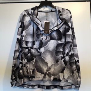 CALIA Anywhere Perforated Printed Half Zip Jacket